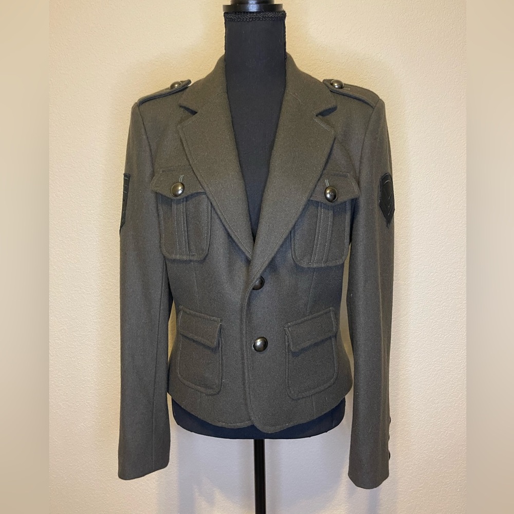 NWOT Tart Collections Army Green Military Jacket, size M